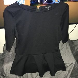 Black Peplum Top